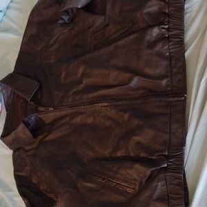 Men's XXL (2X) Dark Brown Vintage 90s St. John's Bay Genuine  Leather Jacket